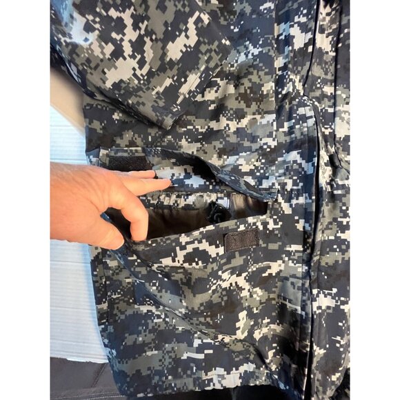 US Navy NWU Gore-Tex Cold Weather Digital Camouflage Parka Large Long Mens - Picture 8 of 16